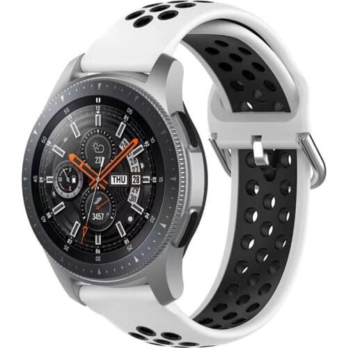 Two-tone Replacement Silicone Band For Samsung Galaxy Watch 3 41 45mm Sport Watchband For Samsung Gear S3 Strap Bracelet Correa