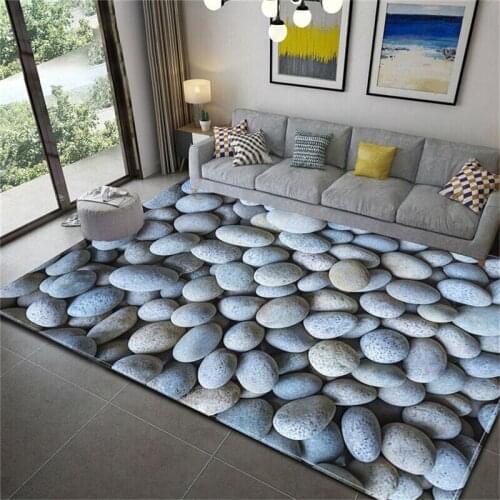 Modern comfortable stone carpet printing soft large carpet room door mat corridor non-slip kitchen mat large floor mat can be cu