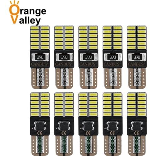 10PCS Super Bright T10 LED 194 501 W5W 24 SMD 4014 Car Interior Lights Auto Clearance Lamps DC 12V