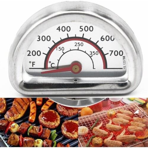 1PC Replacement Stainless Steel Grill Thermometer Heat Indicator For Charbroil Grill BBQ Cooking Accessories Measure Temperature