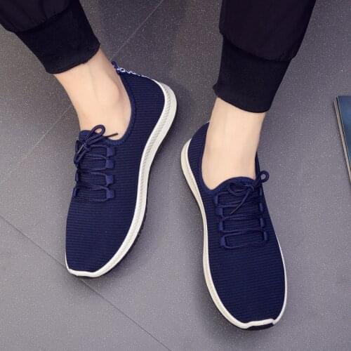 Old Beijing cloth shoes mens casual lace-up low-cut non-slip middle-aged and elderly walking shoes 2021 summer new style