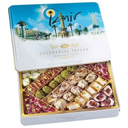 Traditional Turkish Delight in Metal Box, 19.04oz - 540g (Izmir)