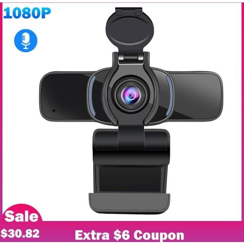 1080P Webcam USB PC Laptop Webcam HD Webcam Built-in Mic Webcam Cover Widescreen Video Calling and Recording for Conference