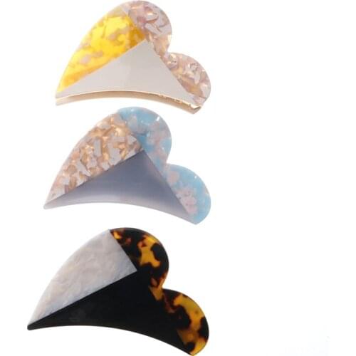 Mi Dairy Brand Acetated Metarial Hair clips Mix colours Gold Metal Back Clip Tortoiseshell Hair Claws for Women And Girls