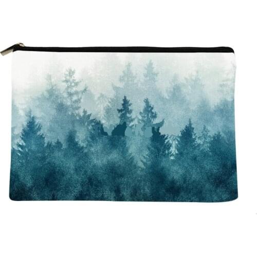 Women light blue my heart Printed Make up bag Fashion Women Cosmetics Organizer Bag for Travel Colorful Storage Bag for Lady Bag