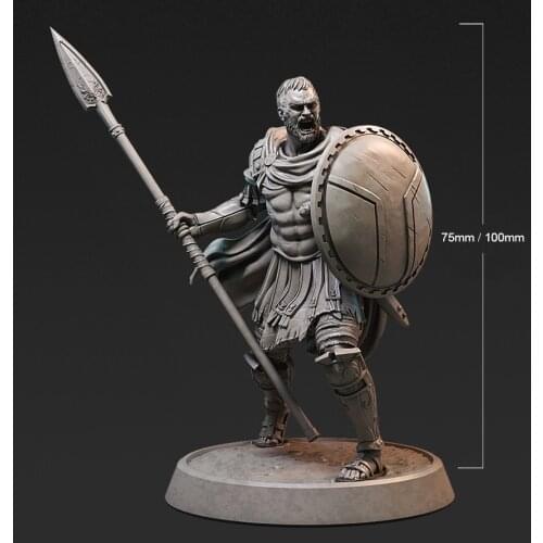 1/24 75mm 1/18 100mm Resin Model Kits Spartan Warrior Figure Unpainted No Color RW-247