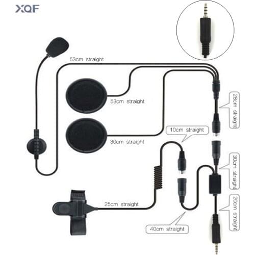 1 Pin Motorcycle Bike Half Helmet Earpiece Headset Mic Microphone for Yaesu Vertex Radio VX-6R 7R 6E 7E 120 127 170 177