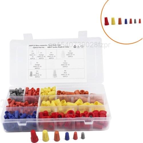 300pcs Box Mounted Crimping Cap Screw Terminal / Cold Pressing Closing Terminal / Terminal Cap