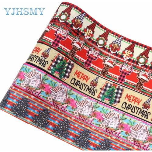 5 yards 1-1/2inche Christmas Christmas tree handmade DIY heat transfer ribbon ribbon threaded ribbon ribbed ribbon ribbon