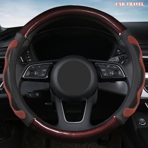 CAR TRAVEL Microfiber Leather Car Steering Wheel Cover For Range Land Rover Defender Freelander Discovery Sport X9 Evoque