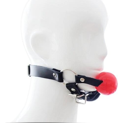 BDSM mouth spreader Ball Gag for women men neck corset Mouth Gag slave Oral ballgag Stuffed chastity belt Flirting Sex Toys