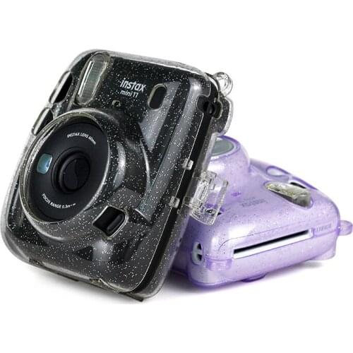 Camera Case For Fujifilm Instax Mini 11 Durable Removable Protective Bag With Color Strap Transparent Pc Plastic Protector Cover
