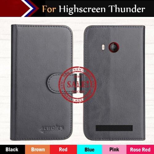 6 Colors Highscreen Thunder Case Flip Leather Fashion Vintage Luxury Multi-Function Highscreen Thunder Phone Cover Card Slots