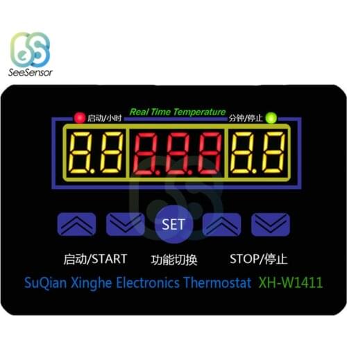 XH-1411 W1411 12V 220V LED Digital Temperature Controller High Precision Thermostat Temperature Control Switch 10A Relay Output