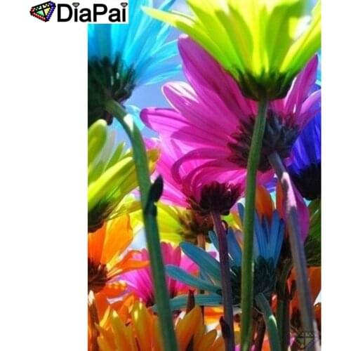 DIAPAI 5D DIY Diamond Painting 100% Full Square/Round Drill "Colored flower" Diamond Embroidery Cross Stitch 3D Decor A23414