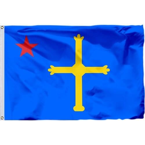 Spain Andecha Asturina Flag 90x150cm 3x5ft 100D Polyester Double Stitched High Quality Free Shipping 60x90cm 21x14cm Banner