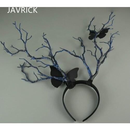 Gothic Antler Headdress Deer Horn Tree Branches Headband Photo Props Jewelry Christmas Halloween Hair Accessories