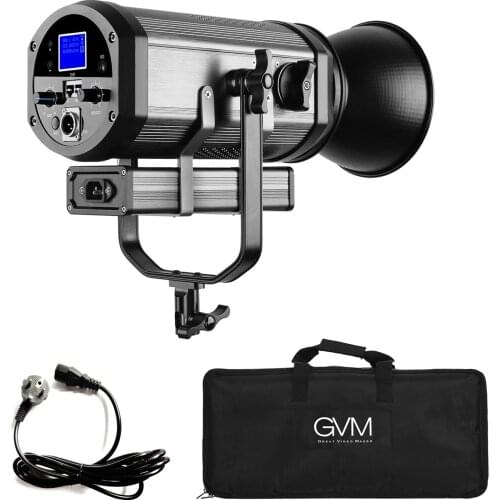 GVM 150W RGB LED Video Light 3200K-5600K Bi-color Dimmable Spotlight Photography Lighting for Photo Studio Interview Streaming