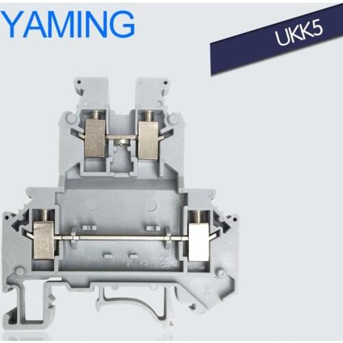 50PCS UKK5 Group Type Double-deck Universal General Purpose Connection Terminal Row Guide Terminal UK series Terminal Block