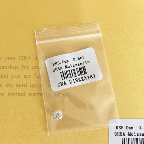 5mm IJ Color Loose beads 0.5ct Carat Round Excellent Brilliant Cut VVS1 grade loose Moissanite bracelet DIY material