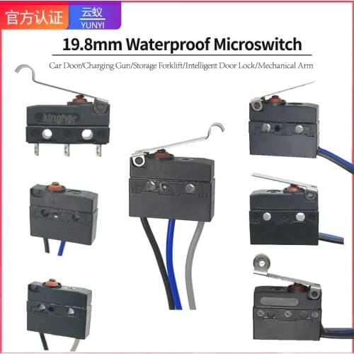 IP67 Waterproof Micro Switch Sealed Changeover Microswitch 5A 15.5 X 6.5 X 20mm Double Holes Lead Leverage Hot Sale