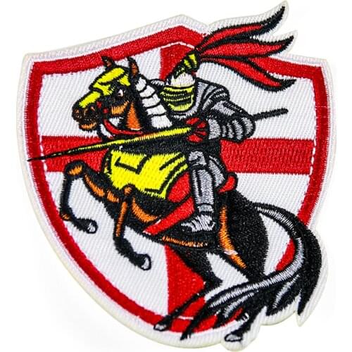 2PCS High Quality Roman Spartan Knight Badge Patches Embroidered Applique Iron On Transfers For Clothes Military Tactical Patch