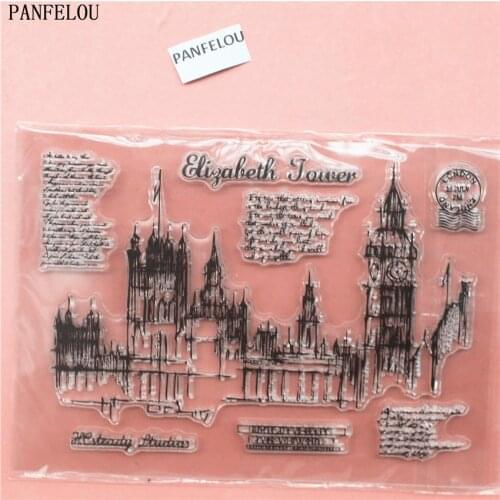 PANFELOU The flags castle Transparent Clear Silicone Stamp/Seal DIY scrapbooking/photo album Decorative clear stamp sheets