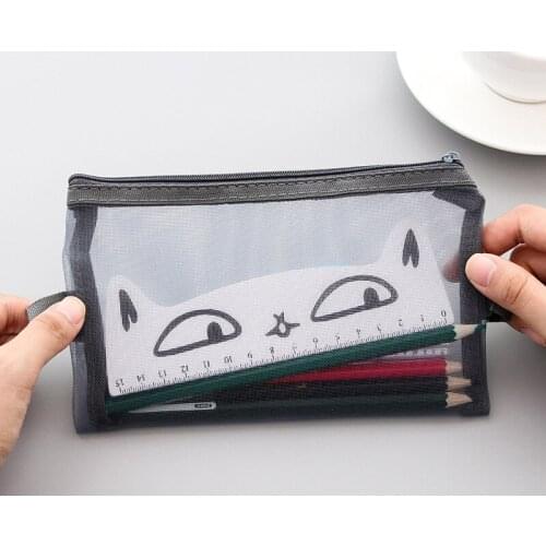 UHOO Transparent gauze bag B6 bag creative students dedicated portable large capacity stationery bag Office Student supplies