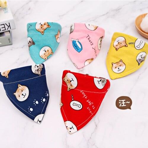 Adjustable Pet Dog Collar Triangle Scarf Japanese Cat Bib Saliva Towel Dog Bow Tie Necktie Puppy Bandanas Pet Grooming Accessory