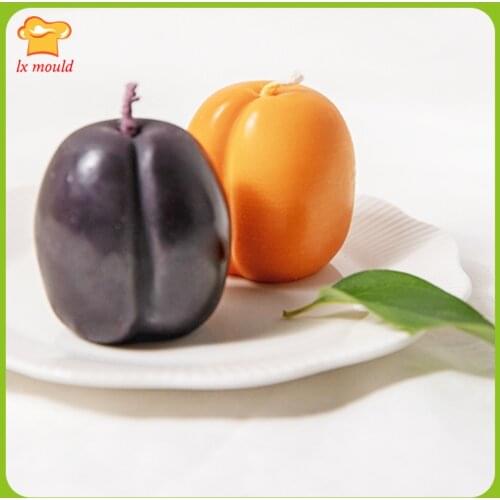 Fruit Silicone Mould Aromatherapy Soap Candle Diffuser Plaster Mold-Plum