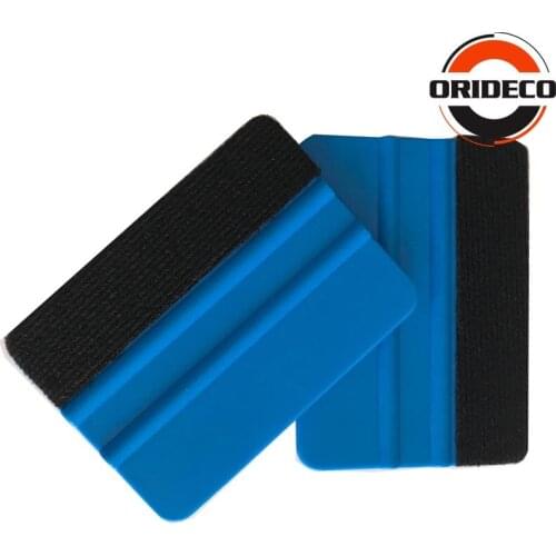 2pcs 3d Carbon Fiber Squeegee Scraper With Fabric Felt Clothes Vinyl Film Car Wrap Sticker Tool Window Tints Tools