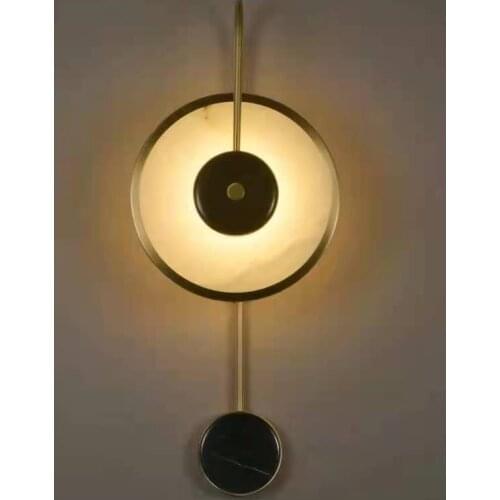 Postmodern Marble Wall Lamp Simple Bedroom Bedside Lamps Nordic Living Room Study LED Lighting Home decoration Marble Wall Light