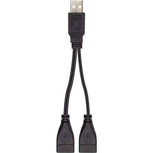 USB 2.0 A 1 Male to 2 Dual USB Female Data Hub Power Adapter Y Splitter USB Charging Power Cable Cord Extension Cable