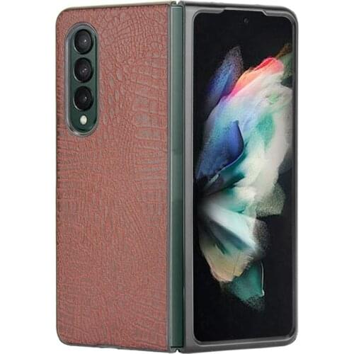 Suitable for Samsung Galaxy Zfold3 folding screen mobile phone case, Galaxy Zfold3 new retro crocodile pattern protective case