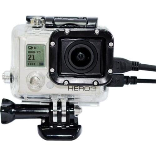 Waterproof Skeleton Camera Protective Housing Case Clearly Camcorder Shell for Gopro hero 3 Suptig Open Side w/ lens Glass