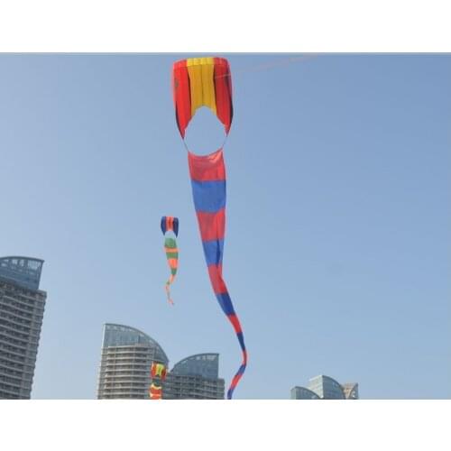 Single line kite soft bar long line fishing dragon fly wind vane ripstop nylon fabric cometa voladora beach safe big kite flying