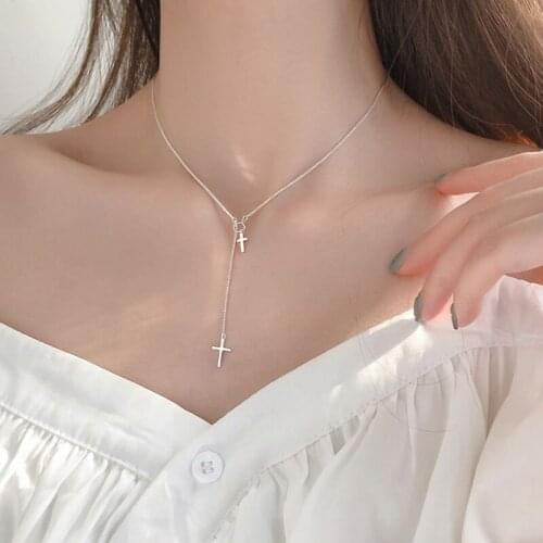 Cross Long Chain Pendant Necklace Fashion Sweater Chain Necklace Fashion Simple Jewelry For Women Accessories 2021 NEW