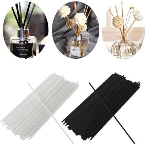 M7DF 100Pcs 19cmx3mm Fiber Sticks Diffuser Aromatherapy Volatile Rod for Home Fragrance Diffuser Home Decoration