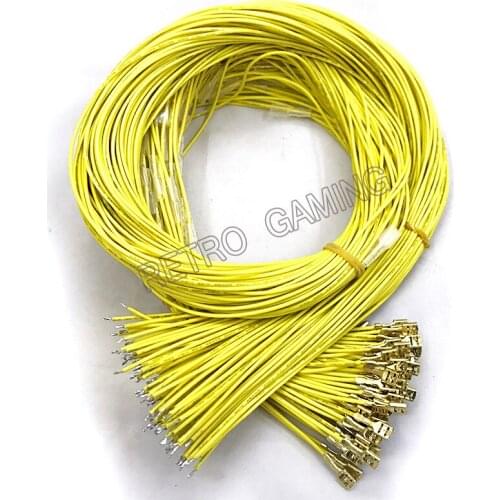 100pcs/bundle 1 Meter Length Wire With a 2.8mm/4.8mm Quick Connector to Joystick or Button Arcade game machine cable Parts