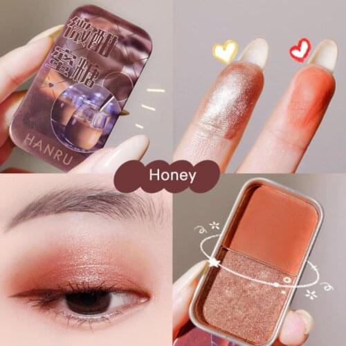 2 Colors Eye Shadow Palette Matte Glitter Pigment EyeShadow Makeup Cosmetics Eyeshadow Beginners Makeup Cosmetics TSLM1