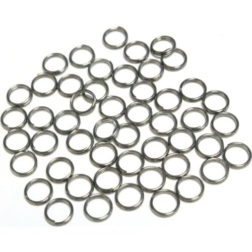 6mm 7mm 8mm 50 pcs Stainless Steel Split Rings for Blank Lures Crankbait Hard Bait 50 For Each Pack Bass Walleye Fishing UPR