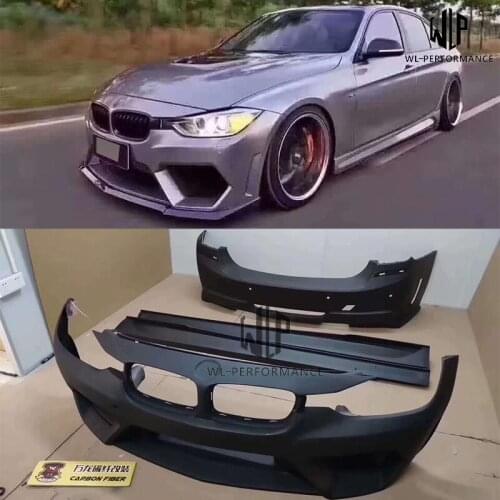 F30 F35 High Quality FRP Unpanited Car Body Kit Front Bumper Rear Bumper Side Skirts For BMW F30 F35 Car Styling