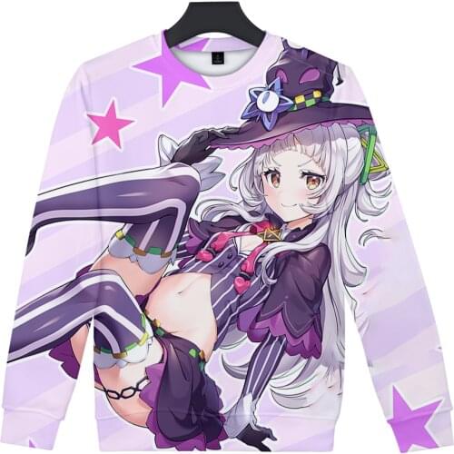HOLOLIVE VTuber Murasaki Shion 3D print autumn winter Holiday passionate style Men/Women casual Kawaii Style Round sweatshirt