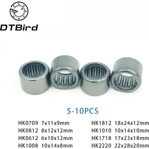 5pcs/10pcs Drawn Cup Needle Roller Bearing HK1718 HK0709 HK2220 HK0812 HK0612 HK1008 HK1812 HK1010 HK1212 HK172318 HK081212