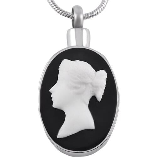 IJD9194 wholesale retail stainless steel Laser cutting Figurine Cremation jewelry in Pendant Necklaces for women