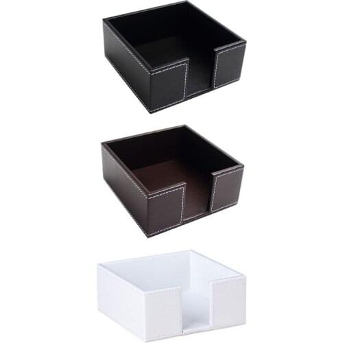 PU Leather Square Cocktail Napkin Holder Tissue Box Paper Serviette Dispenser Bar Caddy for Dining Table Hotel Office Home Decor