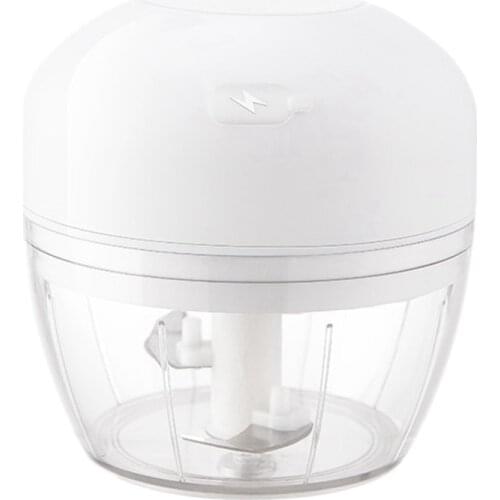 Mini Electric Food Chopper 300Ml,Portable USB Garlic Grinder Blender Slicer Processor Machine for Fruits Meat Nuts
