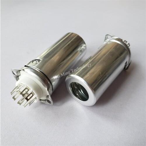 5pcs ceramics socket GZC9-F-B-55 9 pin silver with Shield caps scaffolding tube socket tube sockets for 12AX7