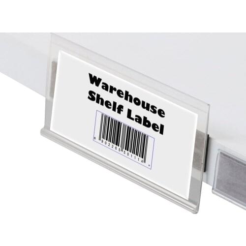 5.5x12cm Magnetic u Shape Clamp Shelf Channel Ticket Clip Data Strip Label Holder