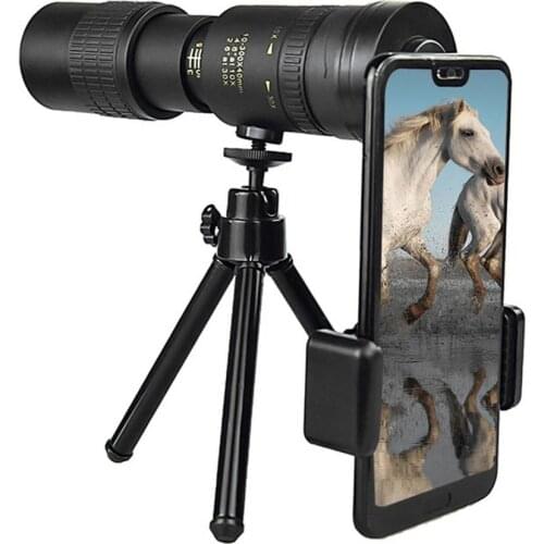 4K 10-300X40MM Monocular High Power Monocular Scope With Phone Adapter Tripod For Bird Watching Traveling Concert Sports Game